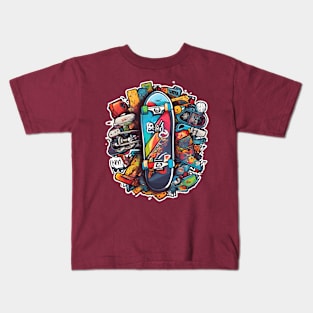 new colorfull skate board Kids T-Shirt